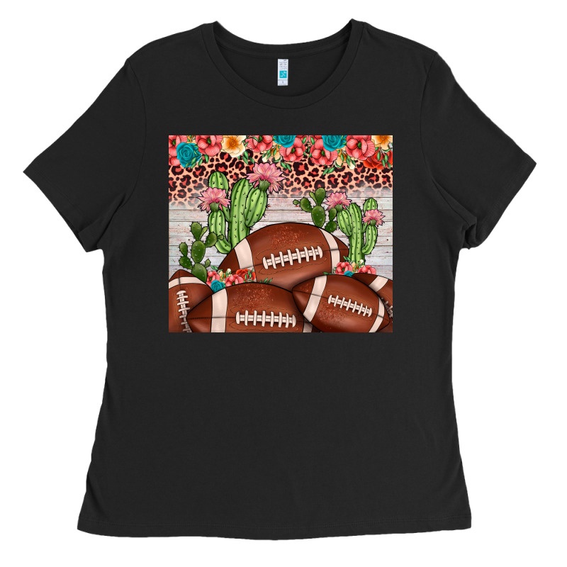 Football Leopard Cactus Ladies Tee by JahusDesignShop | Teevron