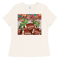 Bone football leopard cactus Ladies Tee - JahusDesignShop