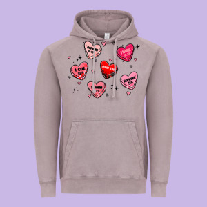 Howdy Valentine Vintage Hoodie Designed By Maliassmallbusiness