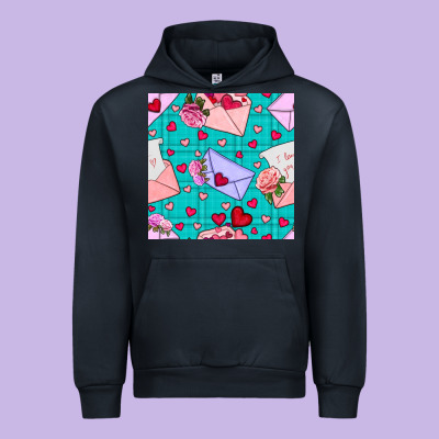 Valentines Day Love Letter And Envelope Urban Hoodie Designed By Bundleandbundleshop