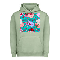 Pigment Oil Green valentines day love letter and envelope Urban Hoodie - BundleAndBundleShop