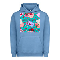 Pigment Pebble Blue valentines day love letter and envelope Urban Hoodie - BundleAndBundleShop