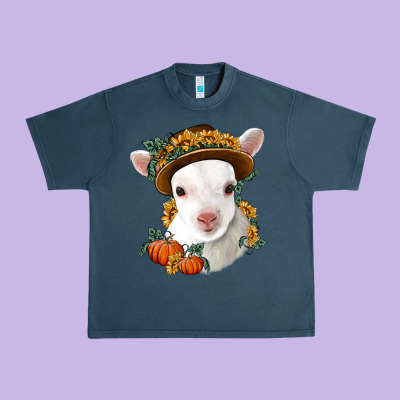 Cute Baby Lamb Thanksgiving Nancy Urban Heavy Tee Designed By Nancycooperartshop