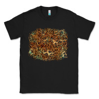 Black leopard leather turquoise background Classic Tee - RanaPortraitStore