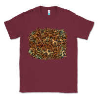 Burgundy leopard leather turquoise background Classic Tee - RanaPortraitStore