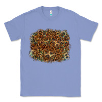 Colony Blue leopard leather turquoise background Classic Tee - RanaPortraitStore