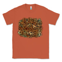 Copper leopard leather turquoise background Classic Tee - RanaPortraitStore