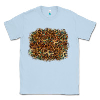 Dusty Blue leopard leather turquoise background Classic Tee - RanaPortraitStore