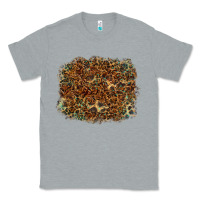 Heather Grey leopard leather turquoise background Classic Tee - RanaPortraitStore