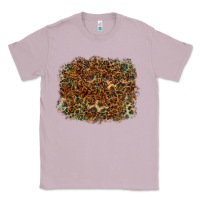 Lilac leopard leather turquoise background Classic Tee - RanaPortraitStore