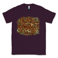 Plum leopard leather turquoise background Classic Tee - RanaPortraitStore
