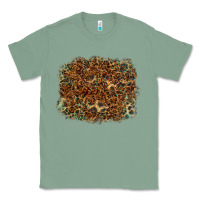 Sage leopard leather turquoise background Classic Tee - RanaPortraitStore