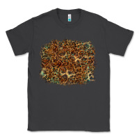Smoke leopard leather turquoise background Classic Tee - RanaPortraitStore