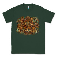 Sports Green leopard leather turquoise background Classic Tee - RanaPortraitStore