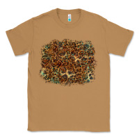 Toasted Coconut leopard leather turquoise background Classic Tee - RanaPortraitStore