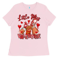 Bubblegum Pink little miss valentine afro kid sneakers Ladies Tee - RanaPortraitStore