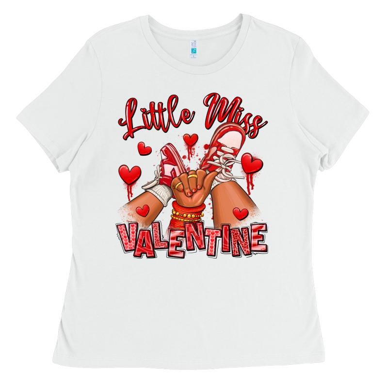 Little Miss Valentine Afro Kid Sneakers Ladies Tee by RanaPortraitStore | Teevron