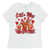 White little miss valentine afro kid sneakers Ladies Tee - RanaPortraitStore