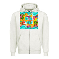 Oatmeal Heather summer Zipper Hoodie - NancyCooperArtShop