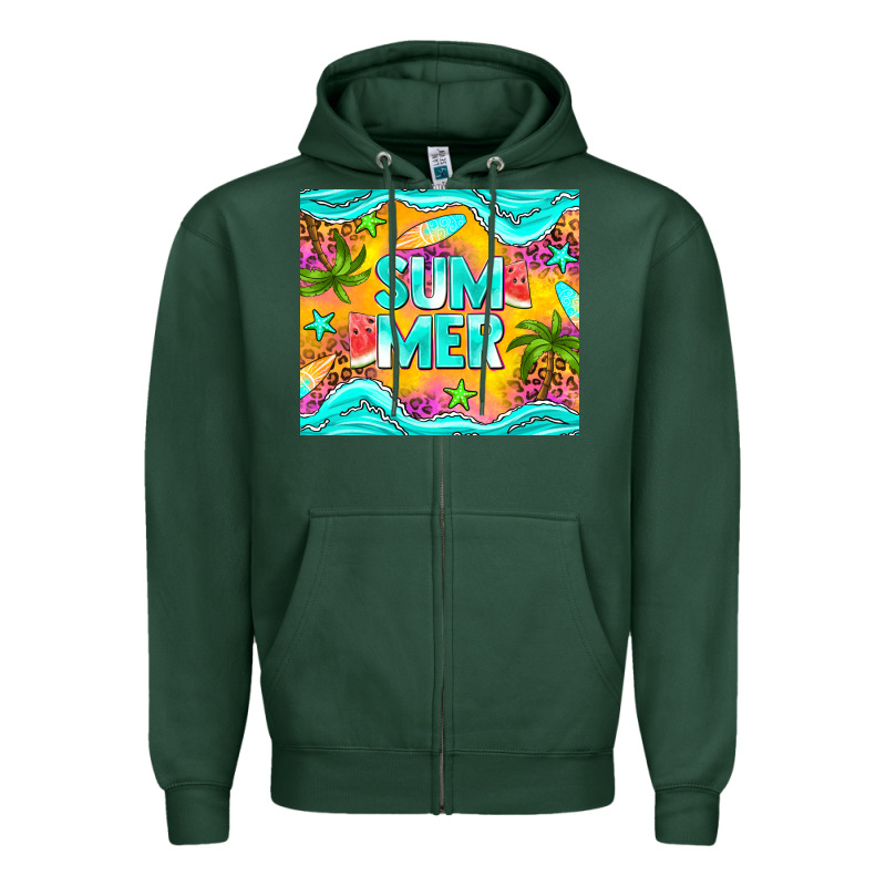 Summer Zipper Hoodie by NancyCooperArtShop | Teevron