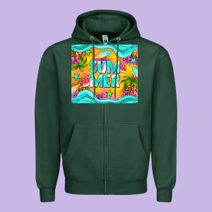Summer Zipper Hoodie Designed By Nancycooperartshop