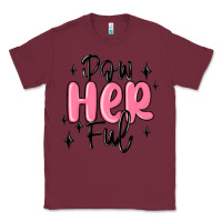 Burgundy powherful Classic Tee - MaliasSmallBusiness