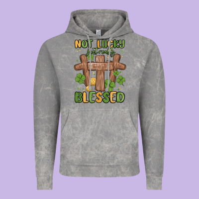 Not Lucky Just Really Blessed Malia Vintage Hoodie Designed By Maliassmallbusiness