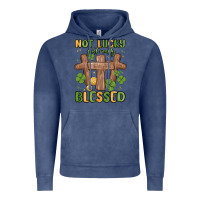 Vintage Denim not lucky just really blessed malia Vintage Hoodie - MaliasSmallBusiness