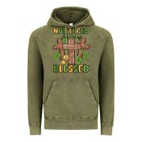 Vintage Olive not lucky just really blessed malia Vintage Hoodie - MaliasSmallBusiness