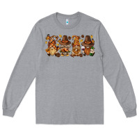 Heather Grey thanksgiving gnomies bbs Long Sleeve Tee - BundleAndBundleShop