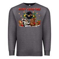 Charcoal Heather merry christmas Premium Sweatshirt - CowGirlArtShop