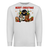 Dove Grey merry christmas Premium Sweatshirt - CowGirlArtShop