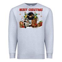Heather Grey merry christmas Premium Sweatshirt - CowGirlArtShop