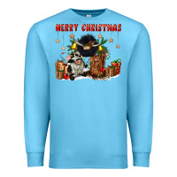Ocean Blue merry christmas Premium Sweatshirt - CowGirlArtShop