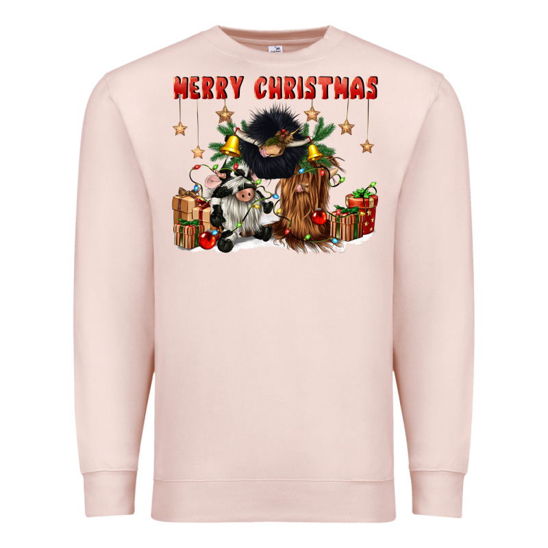 Merry Christmas Premium Sweatshirt by CowGirlArtShop | Teevron