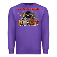 Purple merry christmas Premium Sweatshirt - CowGirlArtShop