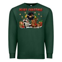 Sports Green merry christmas Premium Sweatshirt - CowGirlArtShop