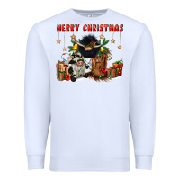 White merry christmas Premium Sweatshirt - CowGirlArtShop