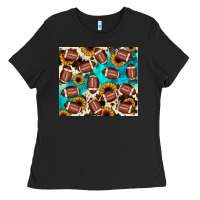 Football Turquoise Sunflower Ladies Tee | Teevron