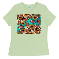 Matcha football turquoise sunflower Ladies Tee - JahusDesignShop