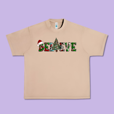 Believe Christmas Tree Urban Heavy Tee Designed By Adodesignshop