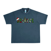 Midnight Navy believe Christmas tree Urban Heavy Tee - AdoDesignShop