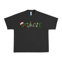 Pigment Black believe Christmas tree Urban Heavy Tee - AdoDesignShop