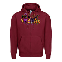 Burgundy mardi gras mama Zipper Hoodie - texasbilliewilder