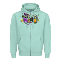 Seafoam mardi gras mama Zipper Hoodie - texasbilliewilder