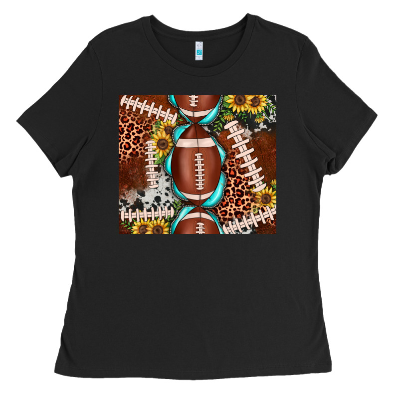 Football Leopard Gemstone Sunflower Tumbler3 Ladies Tee by JahusDesignShop | Teevron