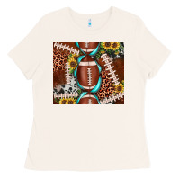 Bone football leopard gemstone sunflower tumbler3 Ladies Tee - JahusDesignShop