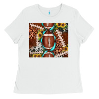 White football leopard gemstone sunflower tumbler3 Ladies Tee - JahusDesignShop