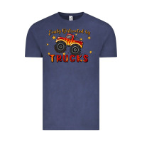 Vintage Denim easily distracted by trucks Vintage Tee - MaliasSmallBusiness
