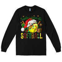 Black santa's favorite softball bbs Long Sleeve Tee - BundleAndBundleShop